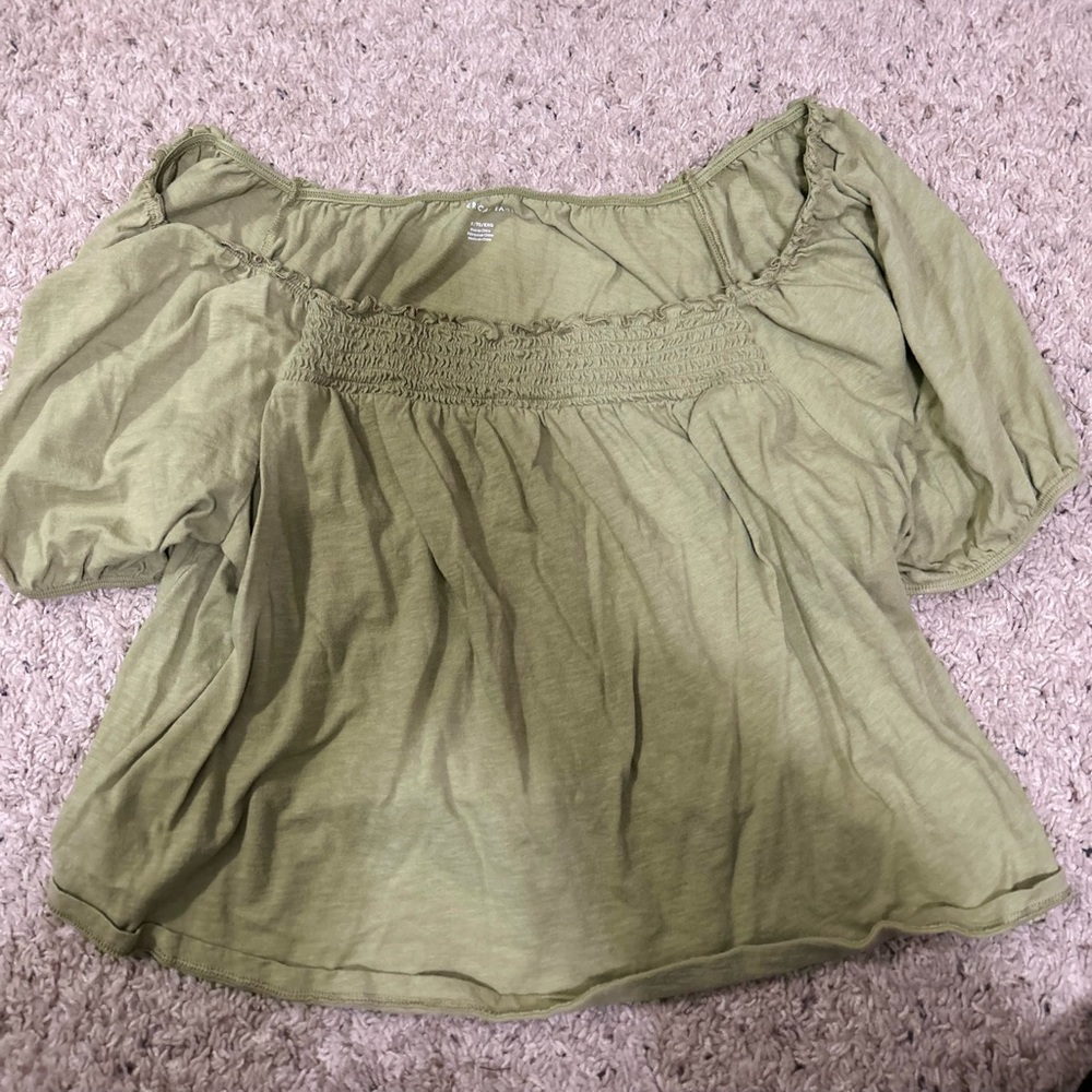American eagle green crop top